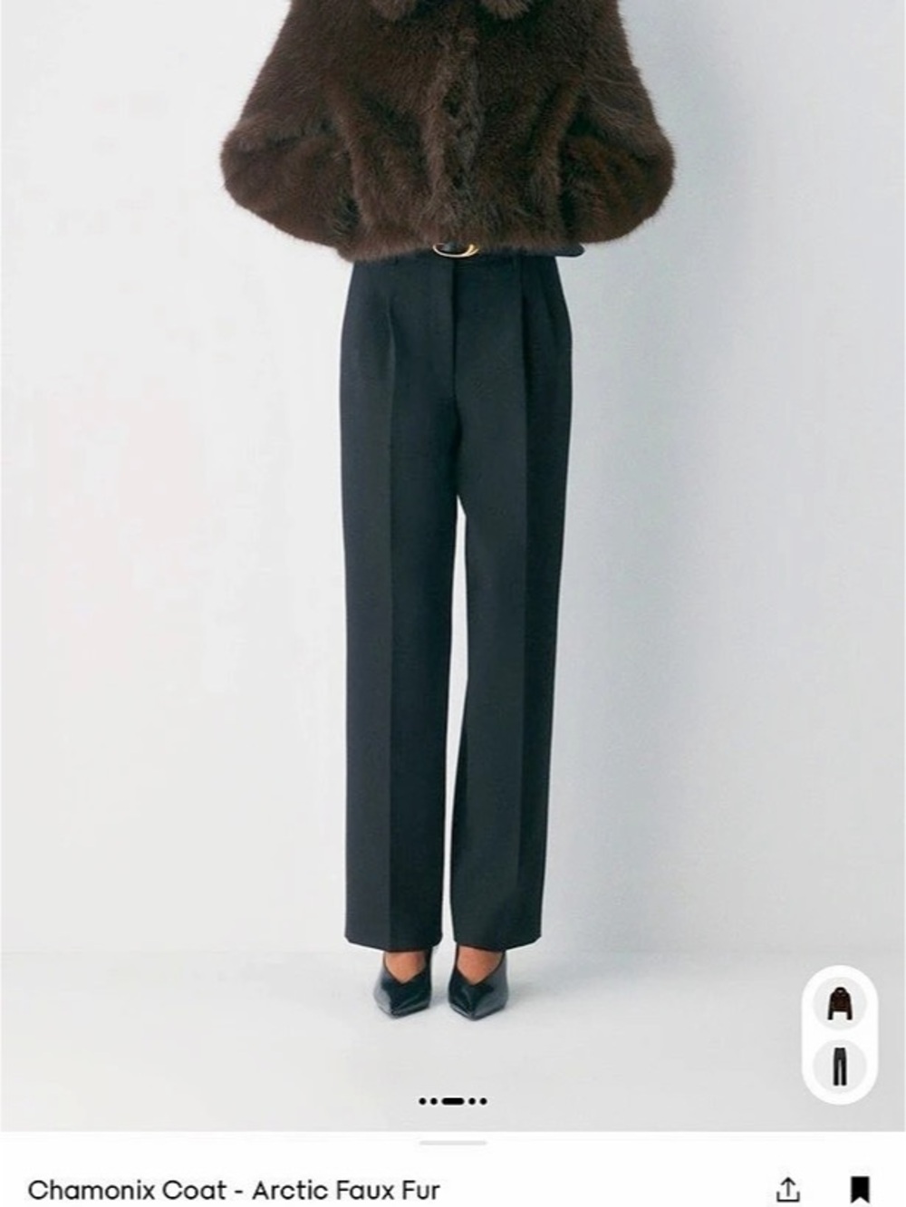 Aritzia Chamonix Coat - Arctic Faux Fur size medium